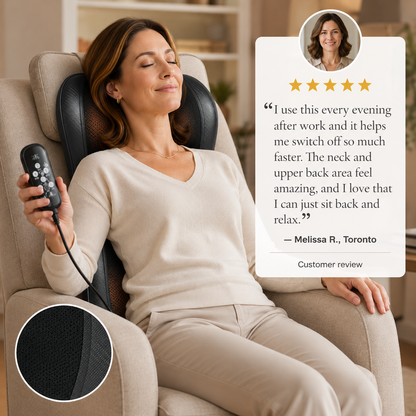 NexaKnead™ Heated Shiatsu Neck & Back Massage Cushion