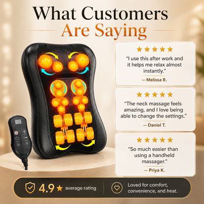 NexaKnead™ Heated Shiatsu Neck & Back Massage Cushion