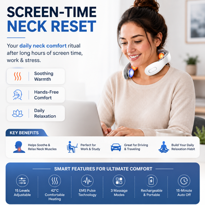 NexaPulse™ Neck Massager With Heat & Pulse Stimulation