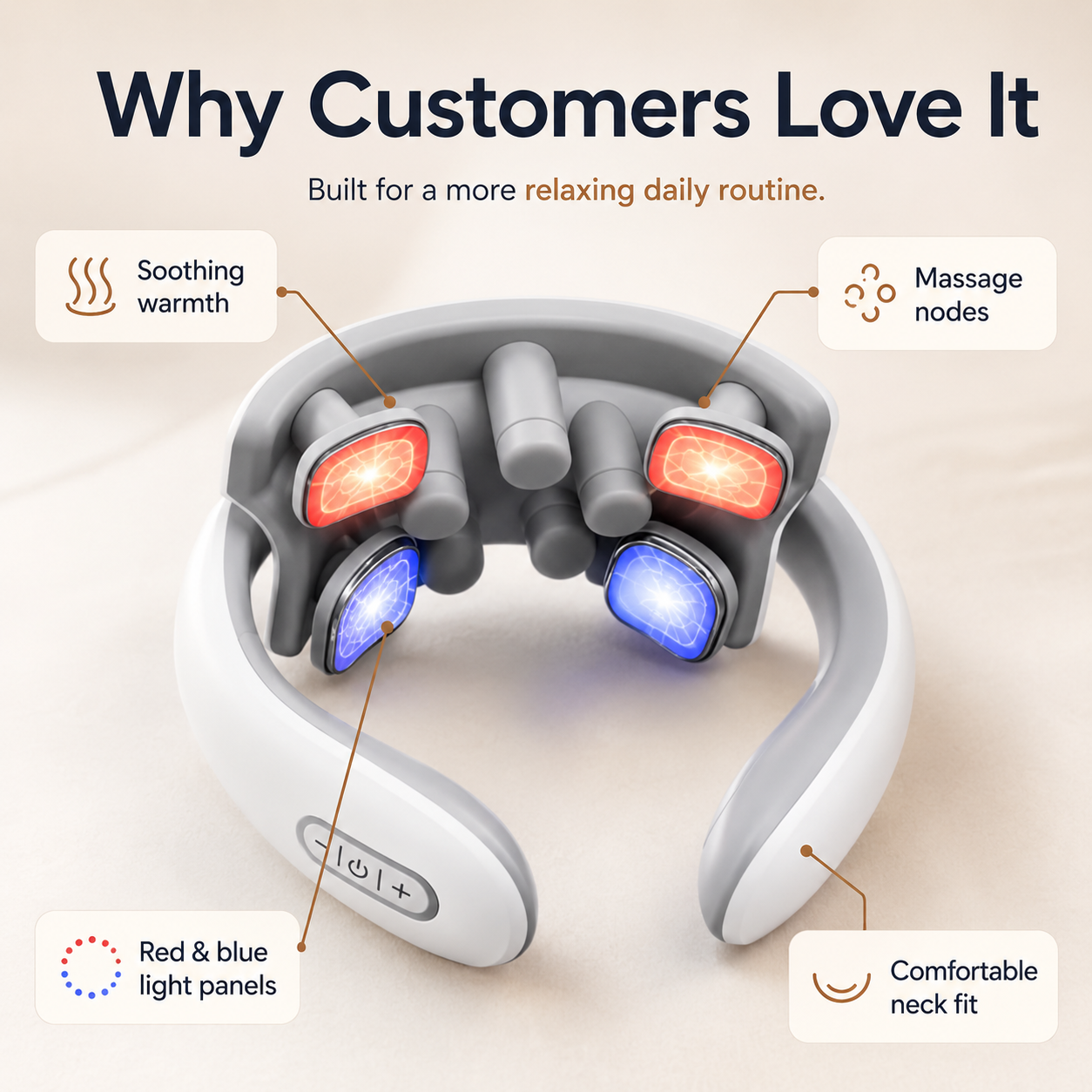 NexaPulse™ Neck Massager With Heat & Pulse Stimulation
