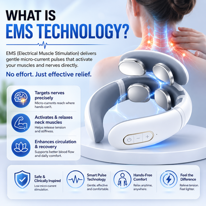 NexaPulse™ Neck Massager With Heat & Pulse Stimulation