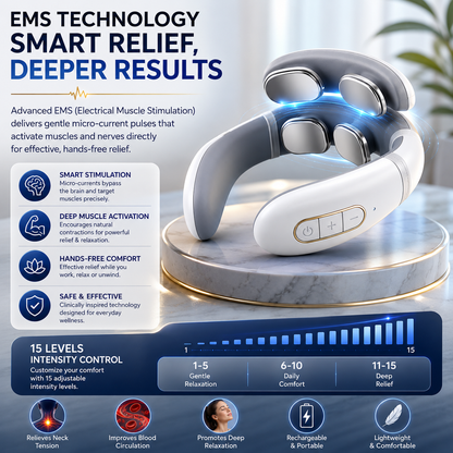 NexaPulse™ Neck Massager With Heat & Pulse Stimulation