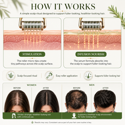 RootVive scalp serum roller applicator