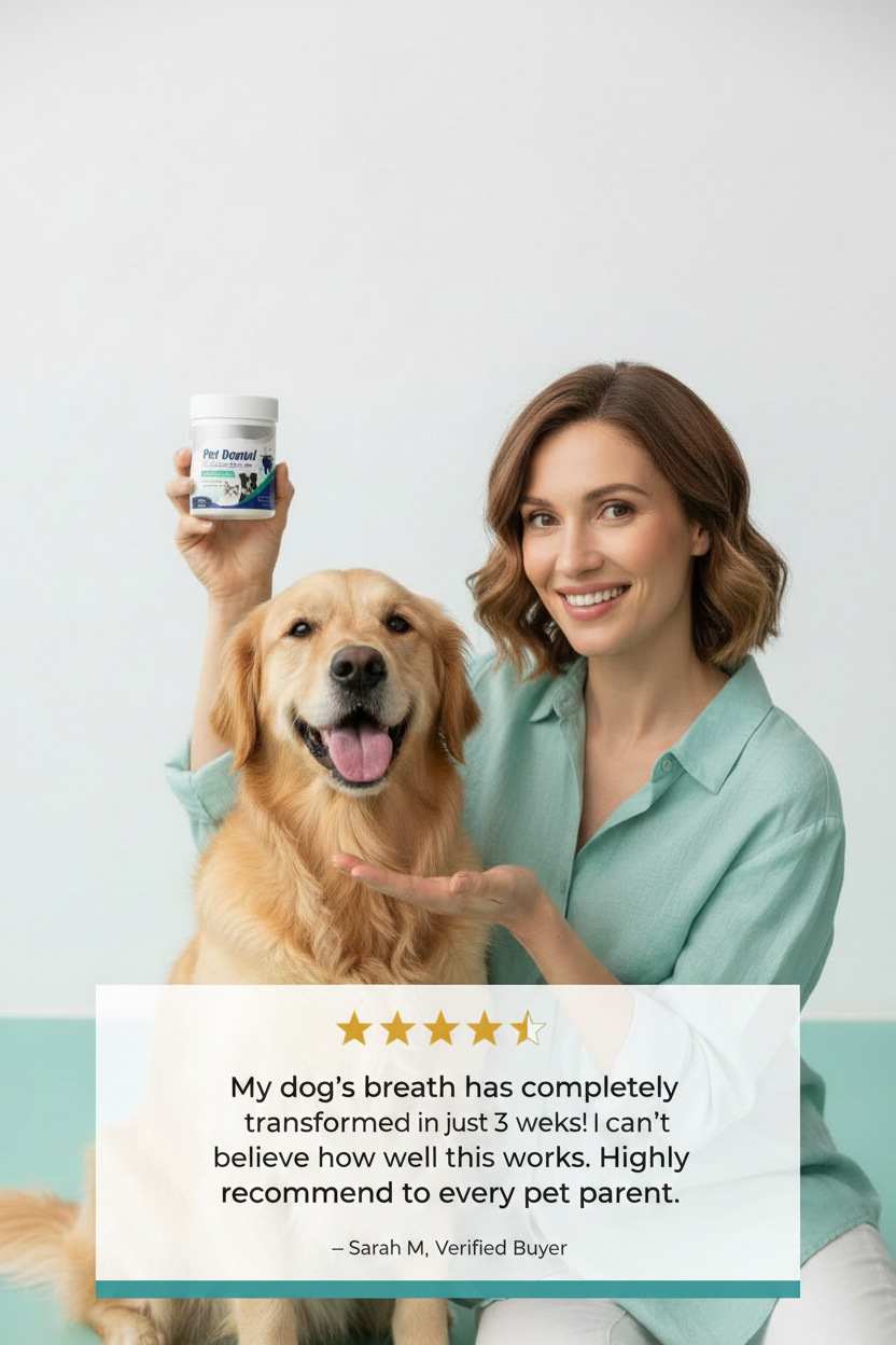 Lady with Product and Review